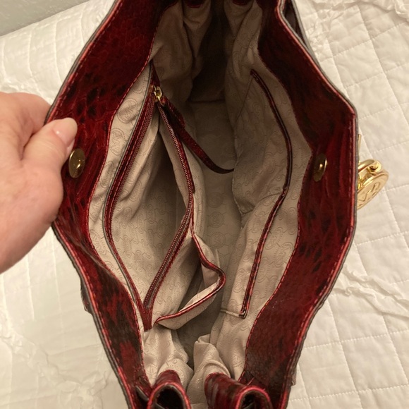 Michael Kors Vintage Red Leather Tote Set - Picture 7 of 8